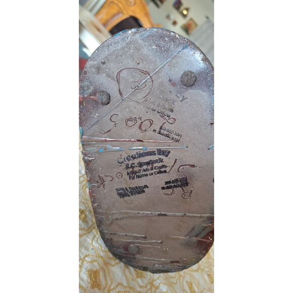 Stunning R.C. Spurlock Sculpture- Signed-2005- One Of A Kind! Woman w/ Feline - Picture 2 of 10